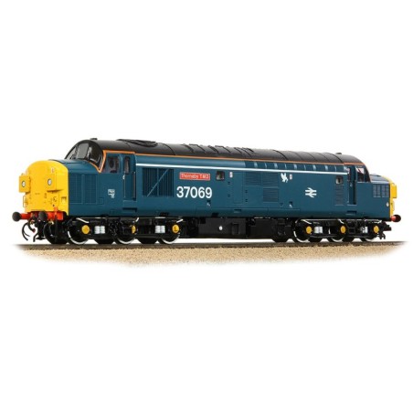 Class 37/0 Split Headcode 37069 'Thornaby TMD' BR Blue (White Stripe)