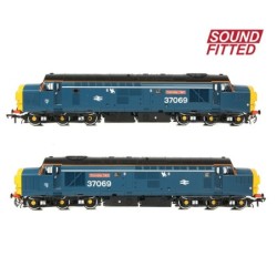 Class 37/0 Split Headcode 37069 'Thornaby TMD' BR Blue (White Stripe)