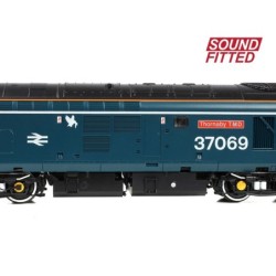 Class 37/0 Split Headcode 37069 'Thornaby TMD' BR Blue (White Stripe)