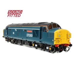 Class 37/0 Split Headcode 37069 'Thornaby TMD' BR Blue (White Stripe)