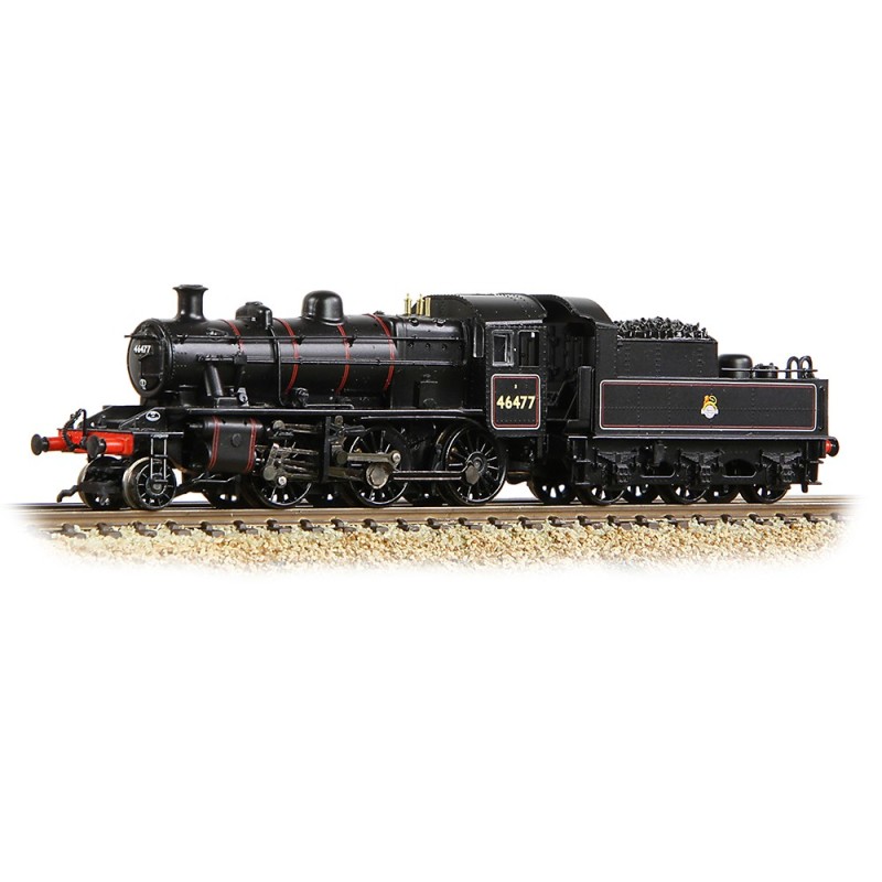 LMS Ivatt 2MT 46477 BR Lined Black (Early Emblem)