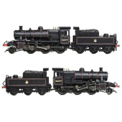 LMS Ivatt 2MT 46477 BR Lined Black (Early Emblem)