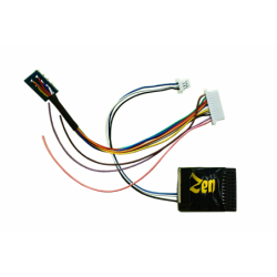Zen Black Decoder: 21 pin MTC and 8 pin connection. 4 power functions + 2 logic functions