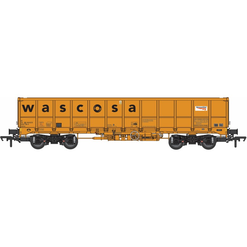 OO-EAL-109A - Wascosa/Network Rail yellow JNA, number 8170 5932 158-5. 11 ribs and no door