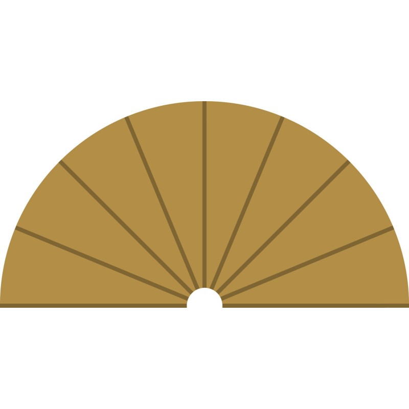 C8279 - Radius 1 Curve Inner Borders 180° x 2