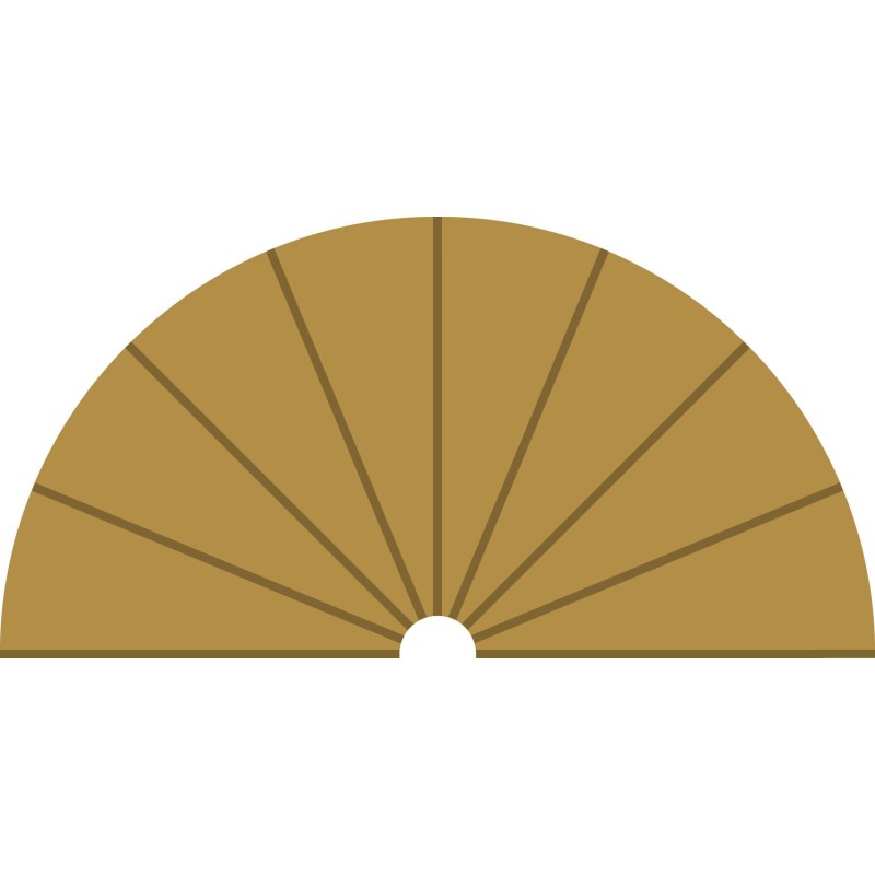 C8279 - Radius 1 Curve Inner Borders 180° x 2