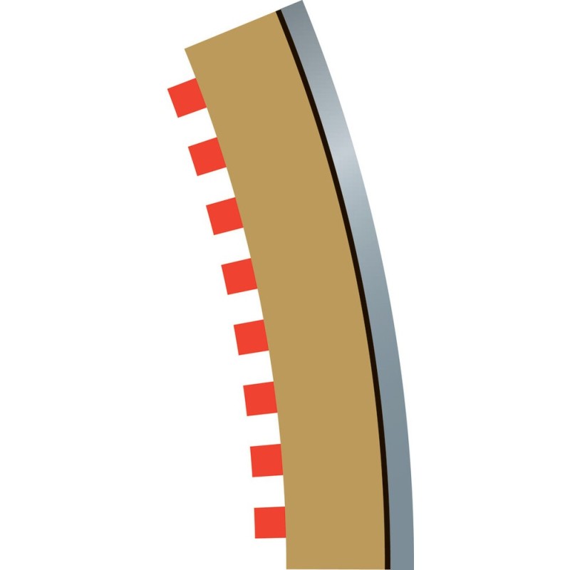 C8224 - Radius 3 Curve Outer Borders 22.5° x 4