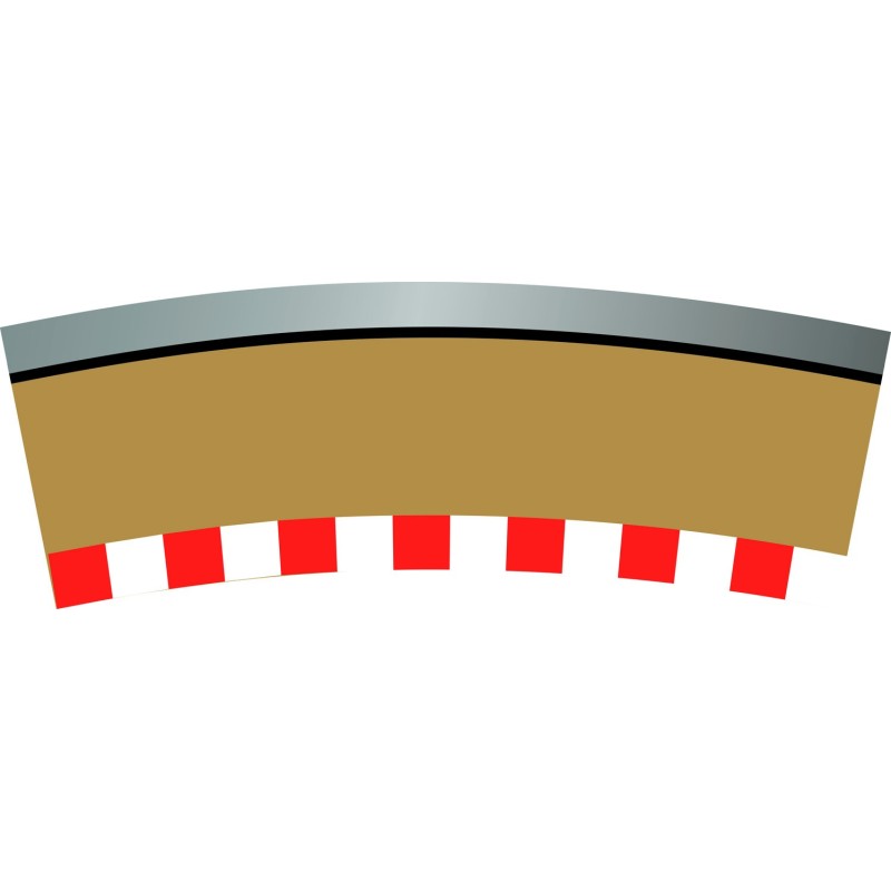 C7019 - Single Lane Radius 3 Curve Outer Borders 22.5° x 4