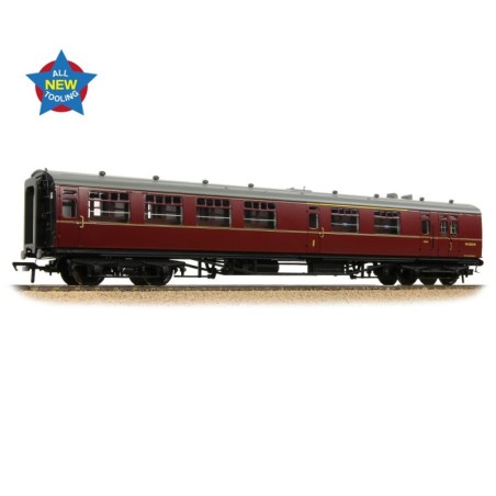 34-762 - SR Bulleid Brake Composite Corridor 10" Vents BR Maroon