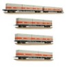 38-629 - BR FFA/FGA Flats 5-Wagon Bundle - BR Blue with Freightliner Containers