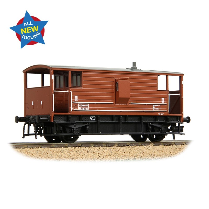 38-978 - LMS 20T Brake Van BR Bauxite (Late)