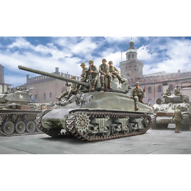 6568 - M4A1 Sherman with 7 Infantry Figures