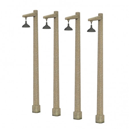 Concrete Single Arm Lamp Post x 4 Concrete Single Arm Lamp Post x 4