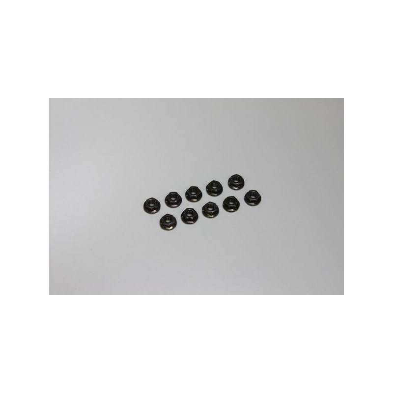 K.1-N3037F - Flanged Nuts M3x3.7mm (10) Kyosho