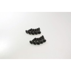 K.1-S34015 - Flat Head Metallic Screws M4x15mm (10) Kyosho