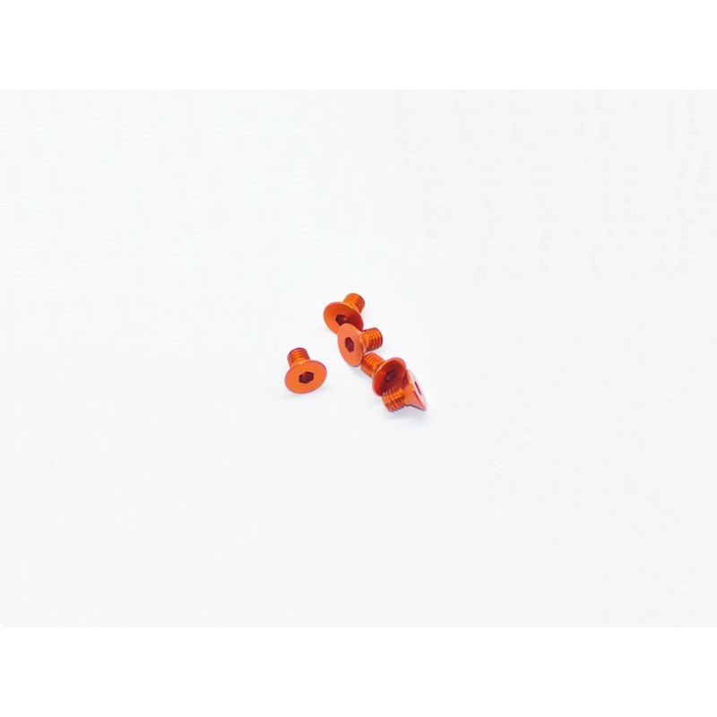 AM14CS3005-O - ALU SCREW ALLEN COUNTERSUNK M3X5 ORANGE (7075)