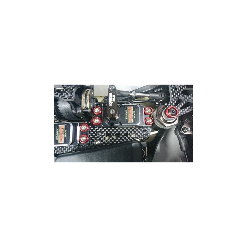 AMR-026R - M3 Flat Head Washer (4) Red