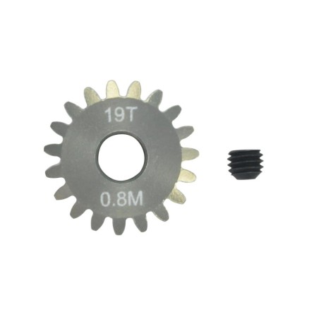 AM308019 - Pinion Gear 0.8M 19T (7075 Hard)