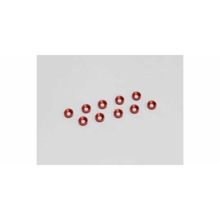 K.W0146R - M3 Flat Head Washer (10) Red