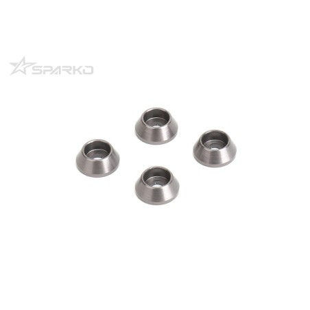 SPKF84022 - Sparko F8 Aluminum Shock Tower Washers (Titanium Color)