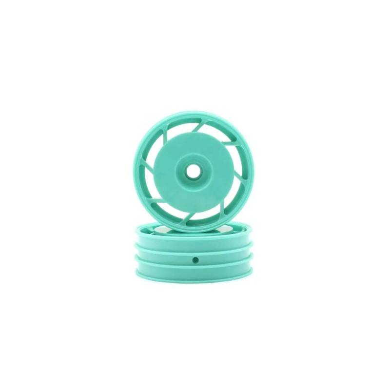 K.UTH001GR - Kyosho 1:10 Ultima Front Wheels 8D 50mm (2) - Peppermint Green