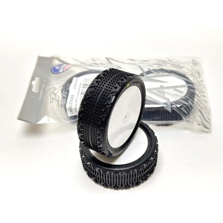 JK2002CSSGW - Jetko Challenger 4wd 1:10 Buggy 2.2 Front Tyres White Wheel S.Soft