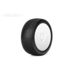 JK1002SSRW - Jetko Block In Super Soft 1:8 Buggy Pre-glued White Revo Rims (2)
