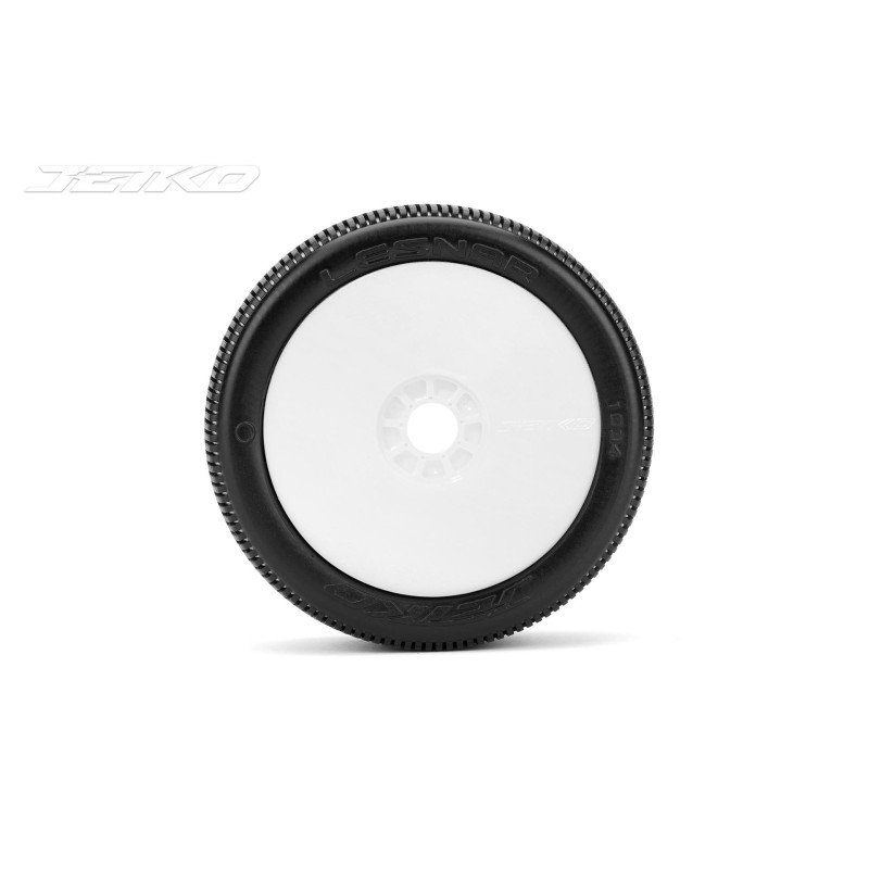 JK1004SRW - Jetko Lesnar Soft 1:8 Buggy Pre-glued White Revo Rims (2)