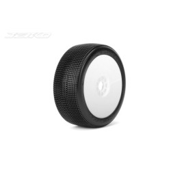 JK1004SRW - Jetko Lesnar Soft 1:8 Buggy Pre-glued White Revo Rims (2)