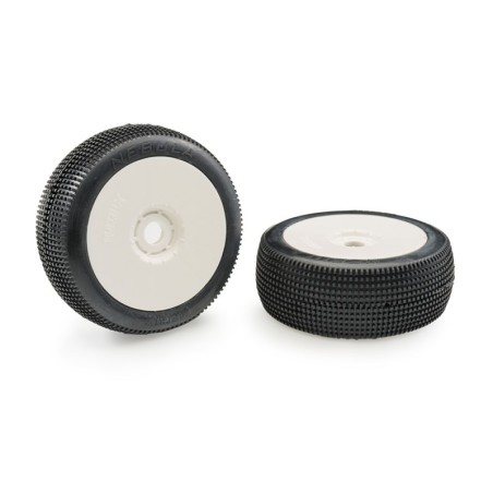 M.NEBSS-GL - Matrix Nebula Super Soft 1:8 Buggy Pre-glued White Wheels (2)