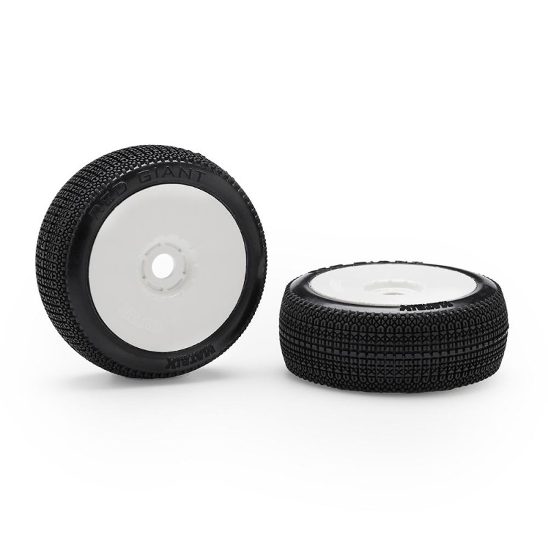 M.RDGS-GL - Matrix Red Giant Soft 1:8 Buggy Pre-glued White Wheels (2)