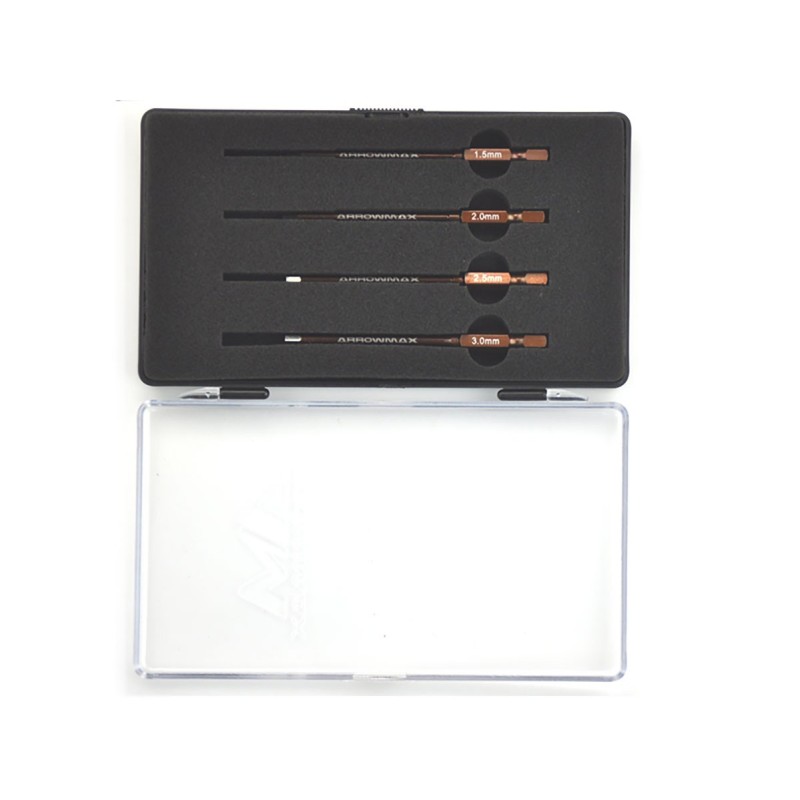 AM500902 - POWER TOOL TIP SET 4 PIECES WITH PLASTIC CASE
