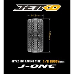 JK1009CUS4 - Jetko J One Composite Ultra Soft Belted 1:8 Buggy (4) Tyres only