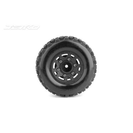 JK3105CB - Jetko EX Belted Tyre Westland SC Black wheel 12,14,17mm Hex (2)