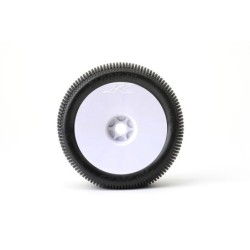 JK1202SG - Jetko Block In Soft 1:8 Truggy Pre-glued on White Rims (2)