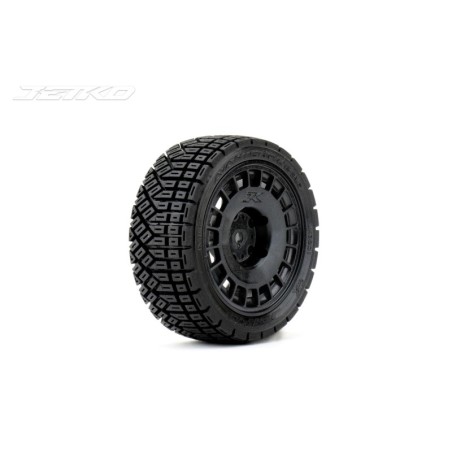 JK3201RB - Jetko EX Avantgarde 1/10 Touring/Rally Tyre Black Wheel 12mm Hex (4)