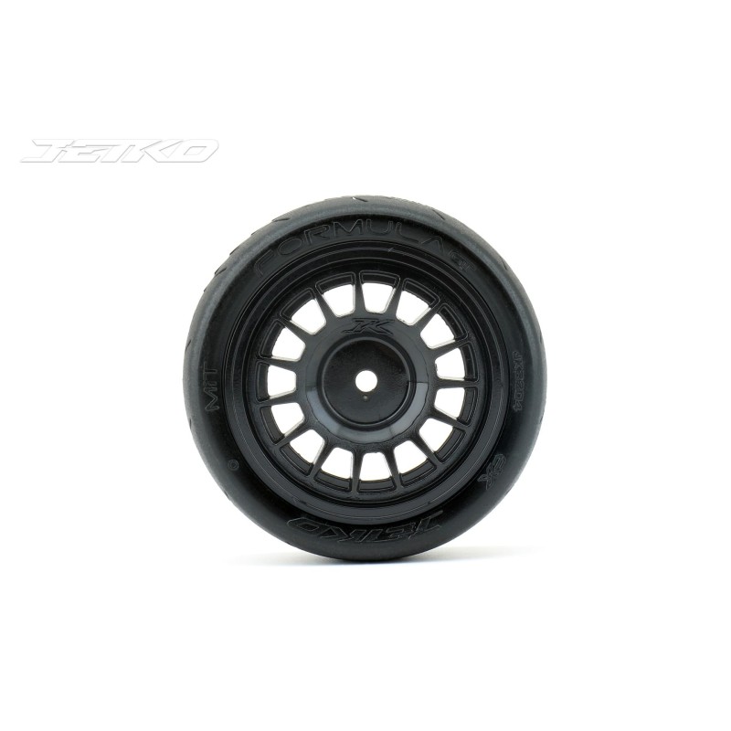 JK3204RB - Jetko EX Formula 1/10 Slicks Tyre Black Wheel 12mm Hex (4)