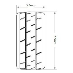 JK3204RB - Jetko EX Formula 1/10 Slicks Tyre Black Wheel 12mm Hex (4)