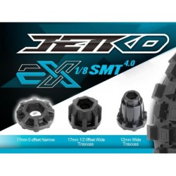 JK1904CB - Jetko EX Tyre MT Wasteland Belted 4.0" Black Wheel 12-17mm (2)