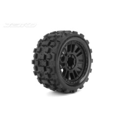 JK1904CB - Jetko EX Tyre MT Wasteland Belted 4.0" Black Wheel 12-17mm (2)