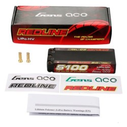 GEA51002S14M5 - GensAce Redline 2.0 Mid Size 2S HV 7.6V-140C-5100 113x47x19mm 191g