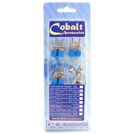 DCP-CMS-SP - Cobalt SPDT Switches Assorted LEDs (w/Chrome Mountings)