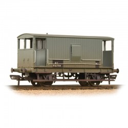 377-754 - Midland 20 Ton Brake Van BR Grey (With Duckets) Weathered