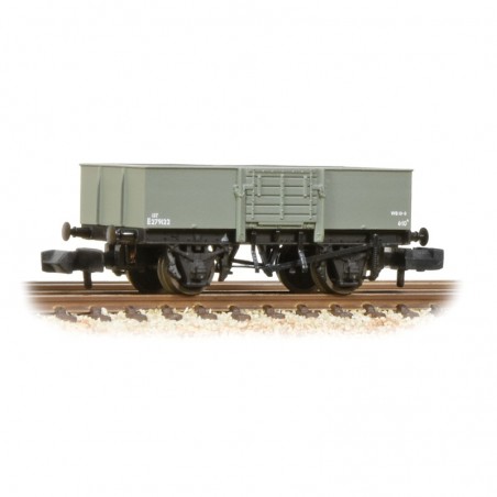 377-957 - 13 Ton H/Sided Steel Wagon (Smooth Sides) Wooden Door BR Grey
