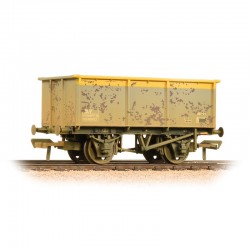 377-281 - 27 Ton ZKV Steel Tippler Wagon BR Grey & Yellow Weathered