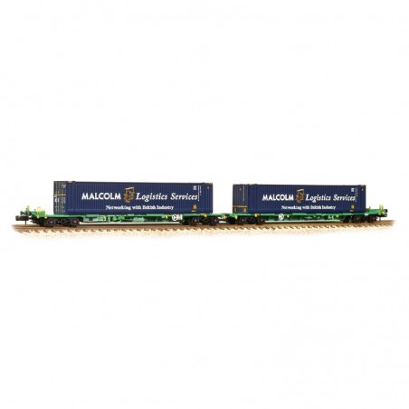 377-353A - Intermodal Bogie Wagons 45ft Containers 'Malcolm Logistics'