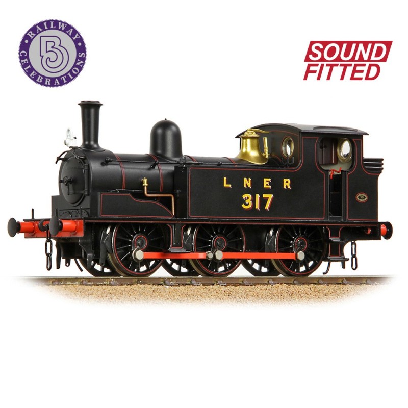 31-066SF - NER E (J71) Tank 317 LNER Lined Black SOUND FITTED