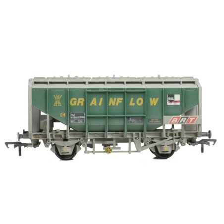 33-132B - 35 Ton PAA Bulk Grain Wagon 'Grainflow' Green & Grey WEATHERED