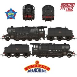 35-235 - LMS 8F with Riveted Tender 48339 BR Black (Late Crest) WEATHERED