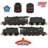 35-235 - LMS 8F with Riveted Tender 48339 BR Black (Late Crest) WEATHERED